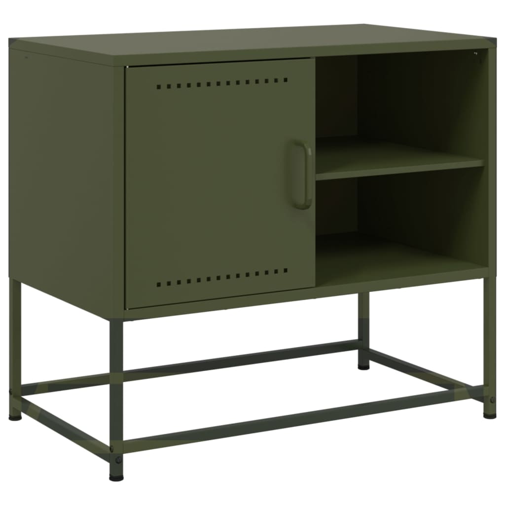 Meuble TV jaune moutarde 100,5x39x60,5 cm en acier