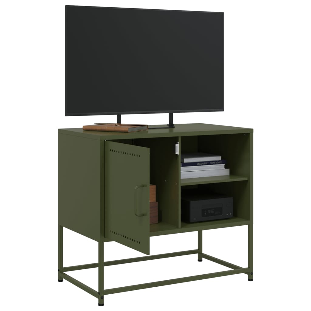 Meuble TV jaune moutarde 100,5x39x60,5 cm en acier