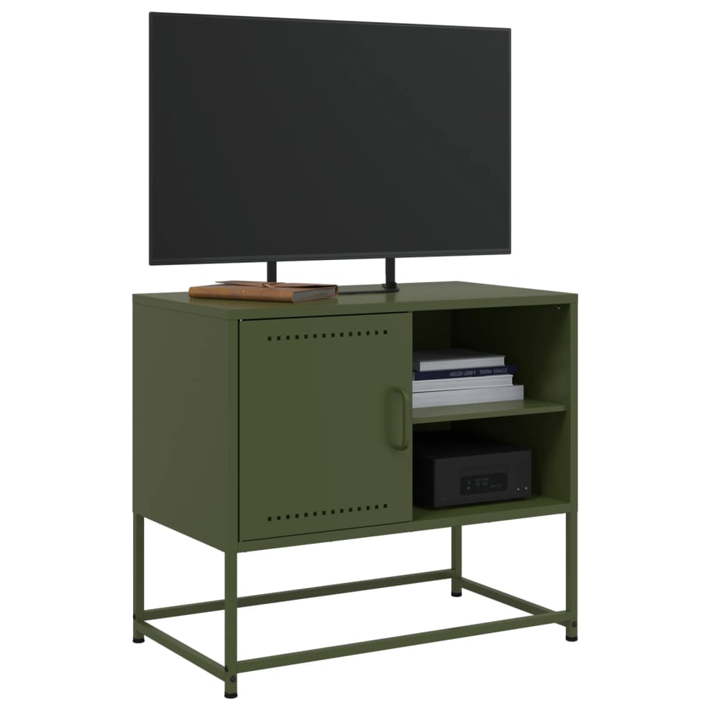 Meuble TV jaune moutarde 100,5x39x60,5 cm en acier