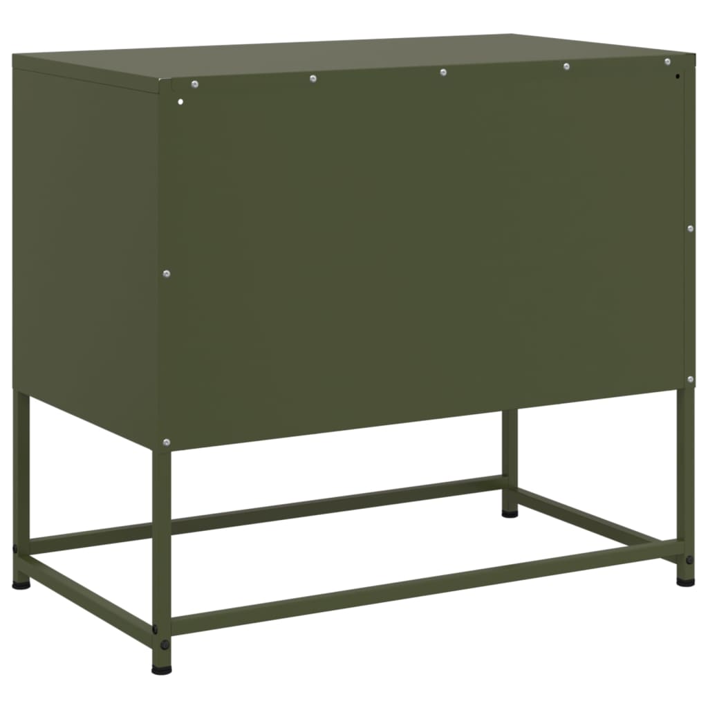Meuble TV jaune moutarde 100,5x39x60,5 cm en acier