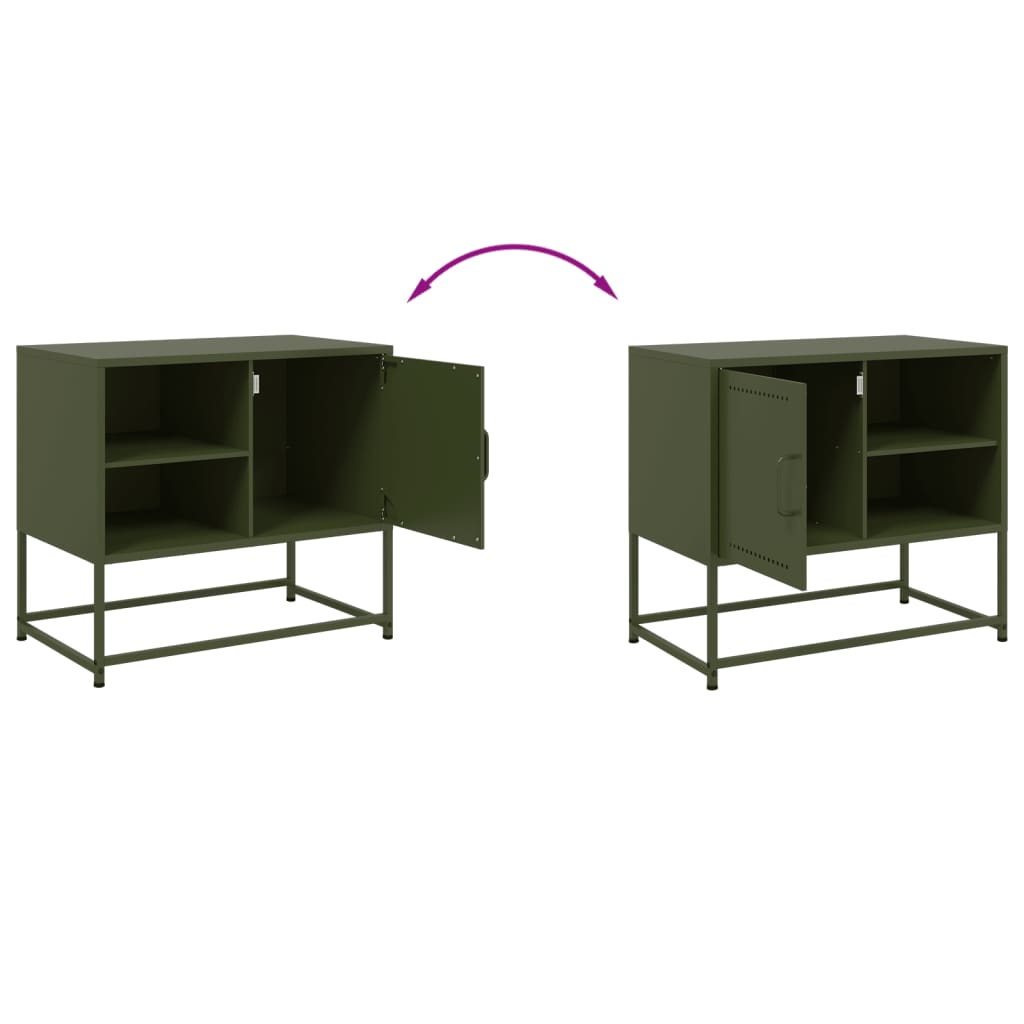 Meuble TV jaune moutarde 100,5x39x60,5 cm en acier
