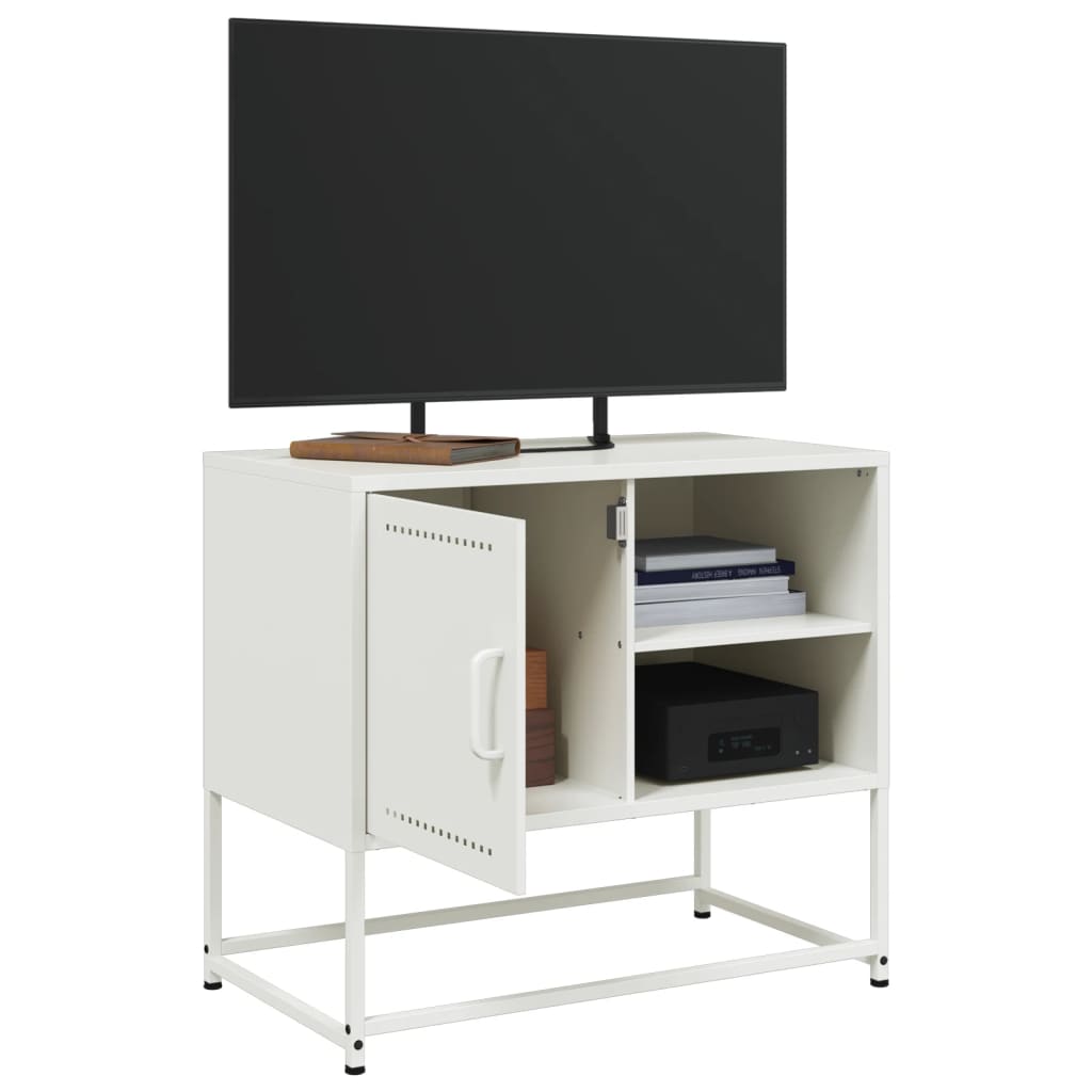 Meuble TV vert olive 100,5x39x60,5 cm en acier