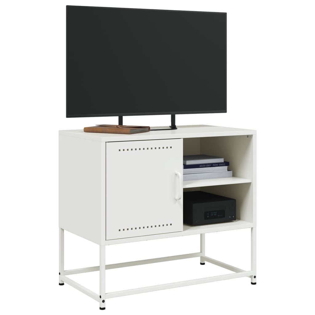 Meuble TV vert olive 100,5x39x60,5 cm en acier
