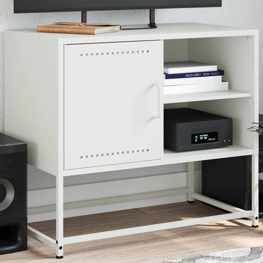 Meuble TV vert olive 100,5x39x60,5 cm en acier