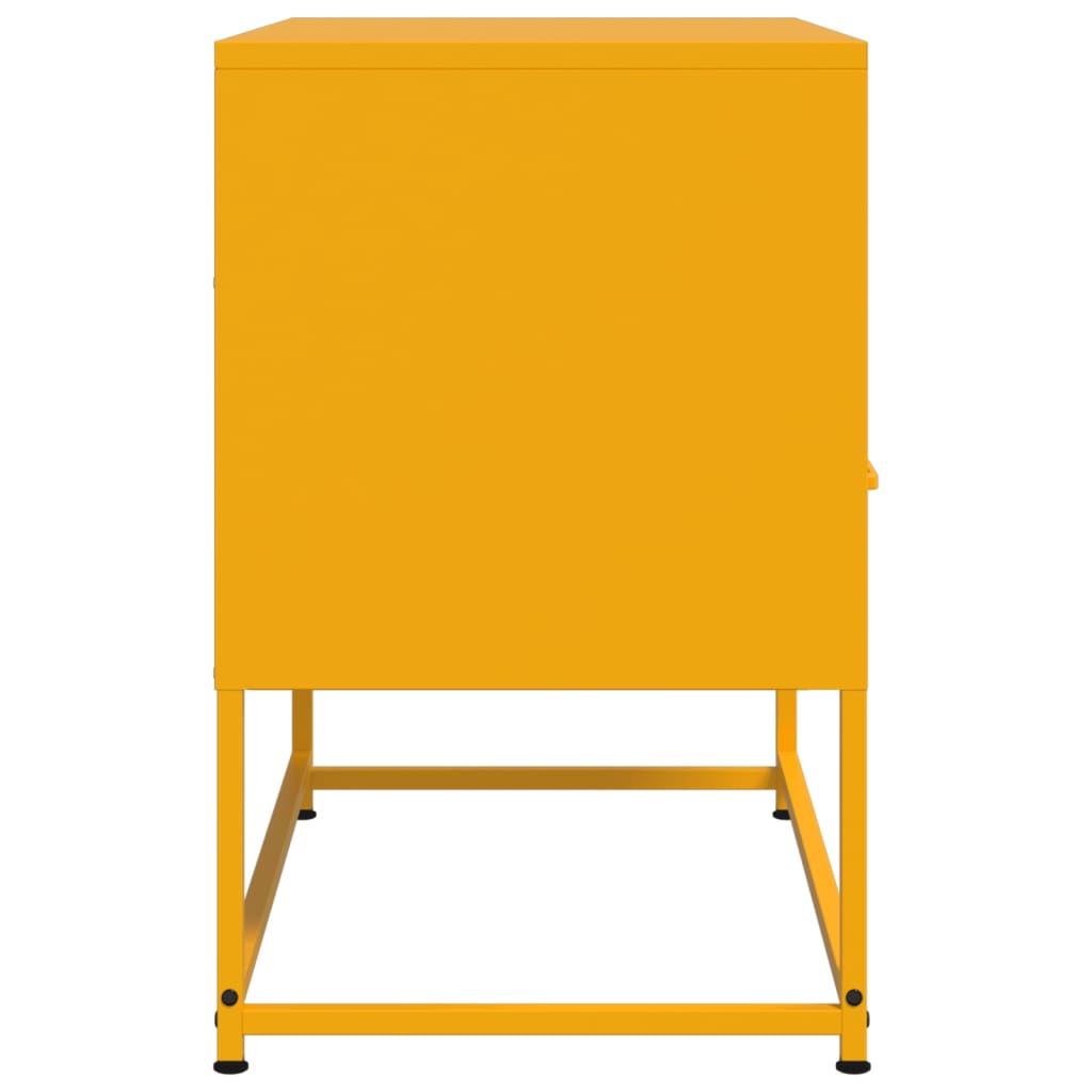 Meuble TV jaune moutarde 68x39x60,5 cm en acier