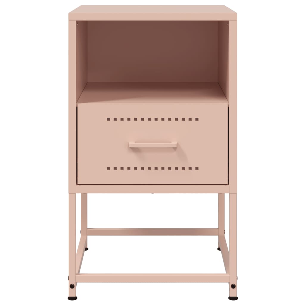 Tables de chevet 2 pcs Rose 36x39x60,5 cm en acier