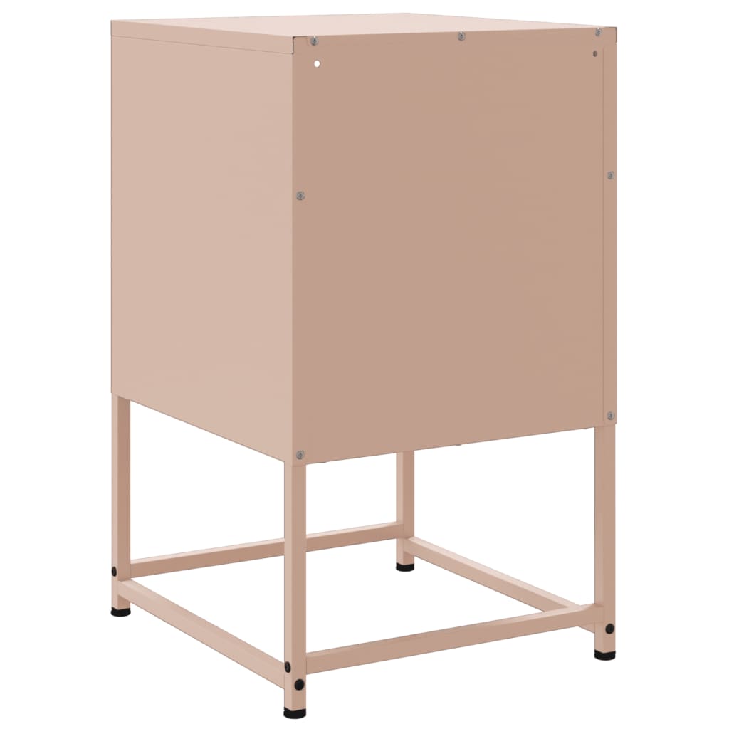Tables de chevet 2 pcs Rose 36x39x60,5 cm en acier