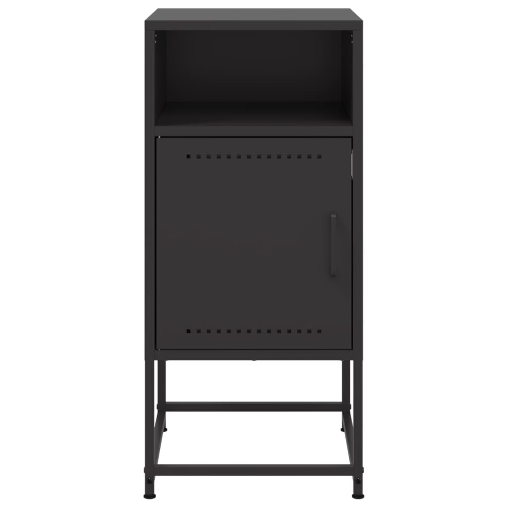 Tables de chevet 2 pcs. Noir 36x39x78 cm acier