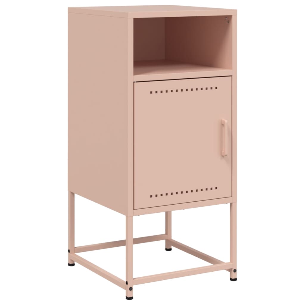 Tables de chevet 2 pcs. Rose 36x39x78 cm en acier