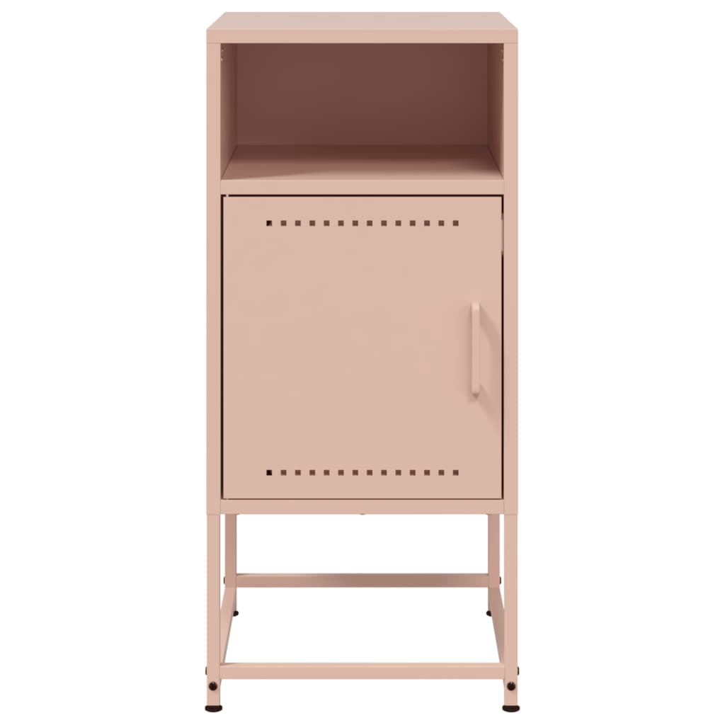Tables de chevet 2 pcs. Rose 36x39x78 cm en acier