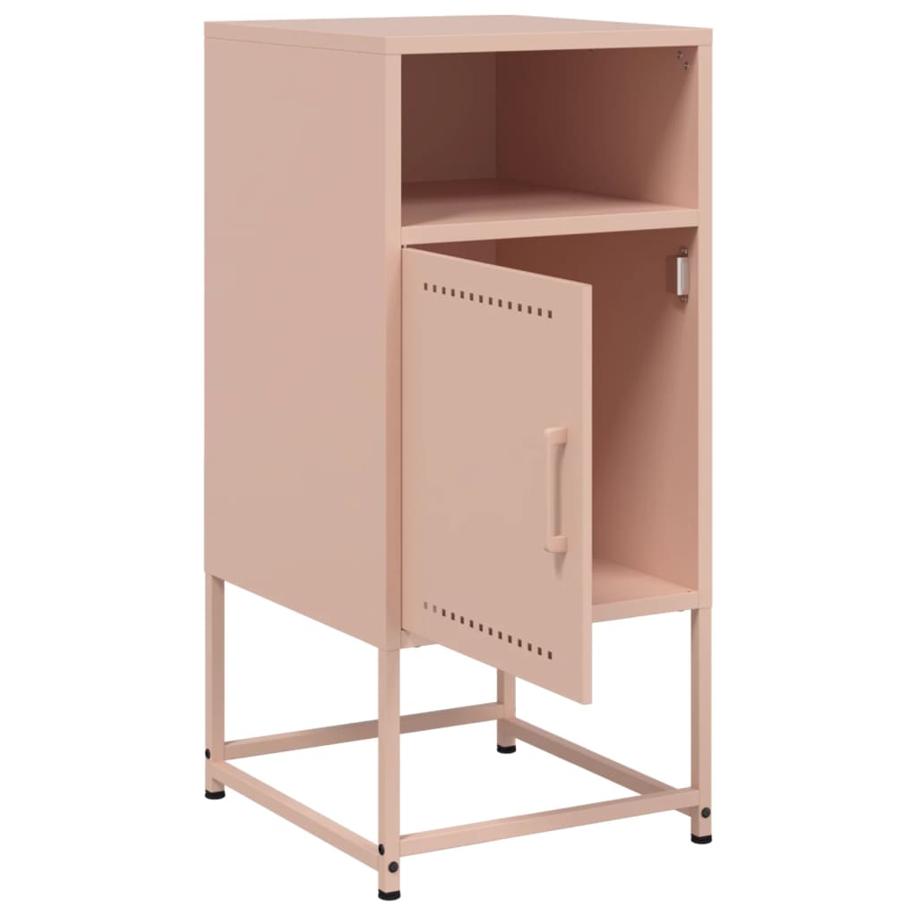 Tables de chevet 2 pcs. Rose 36x39x78 cm en acier