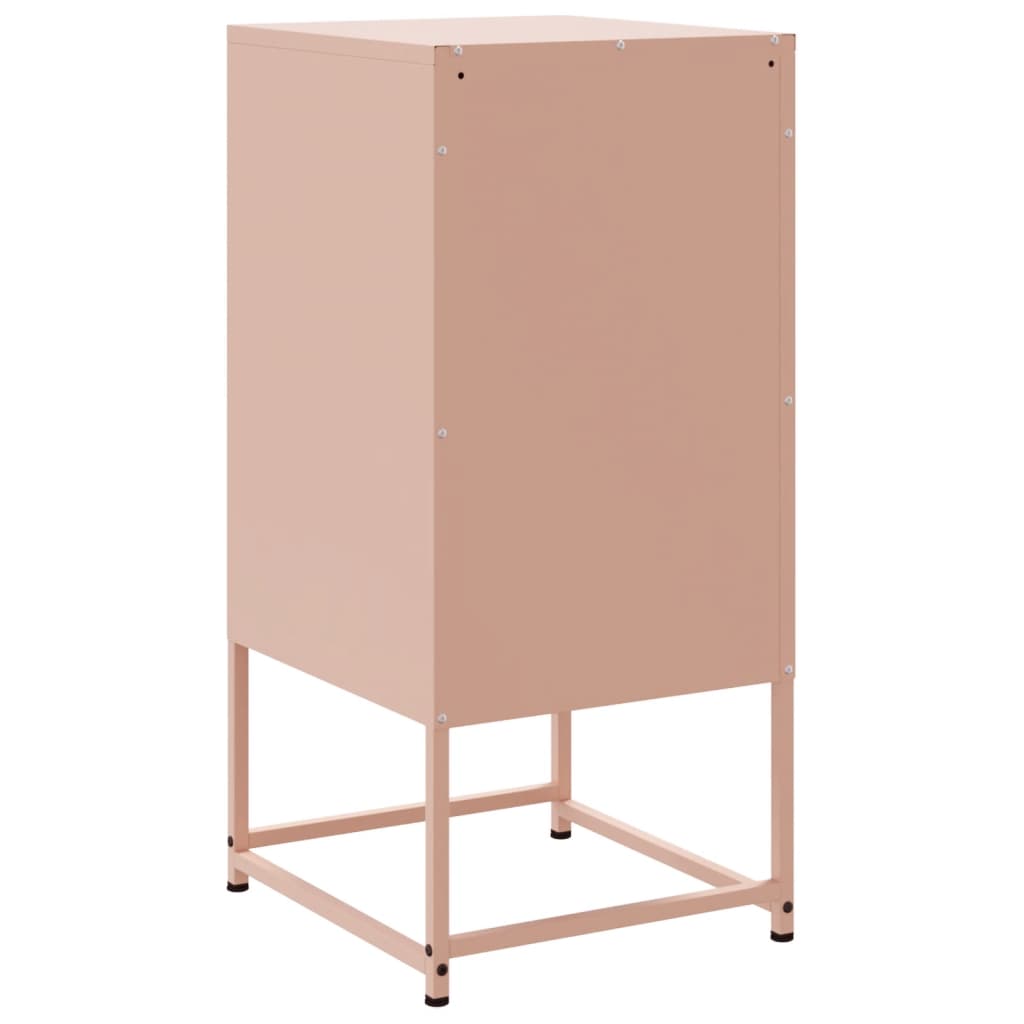 Tables de chevet 2 pcs. Rose 36x39x78 cm en acier