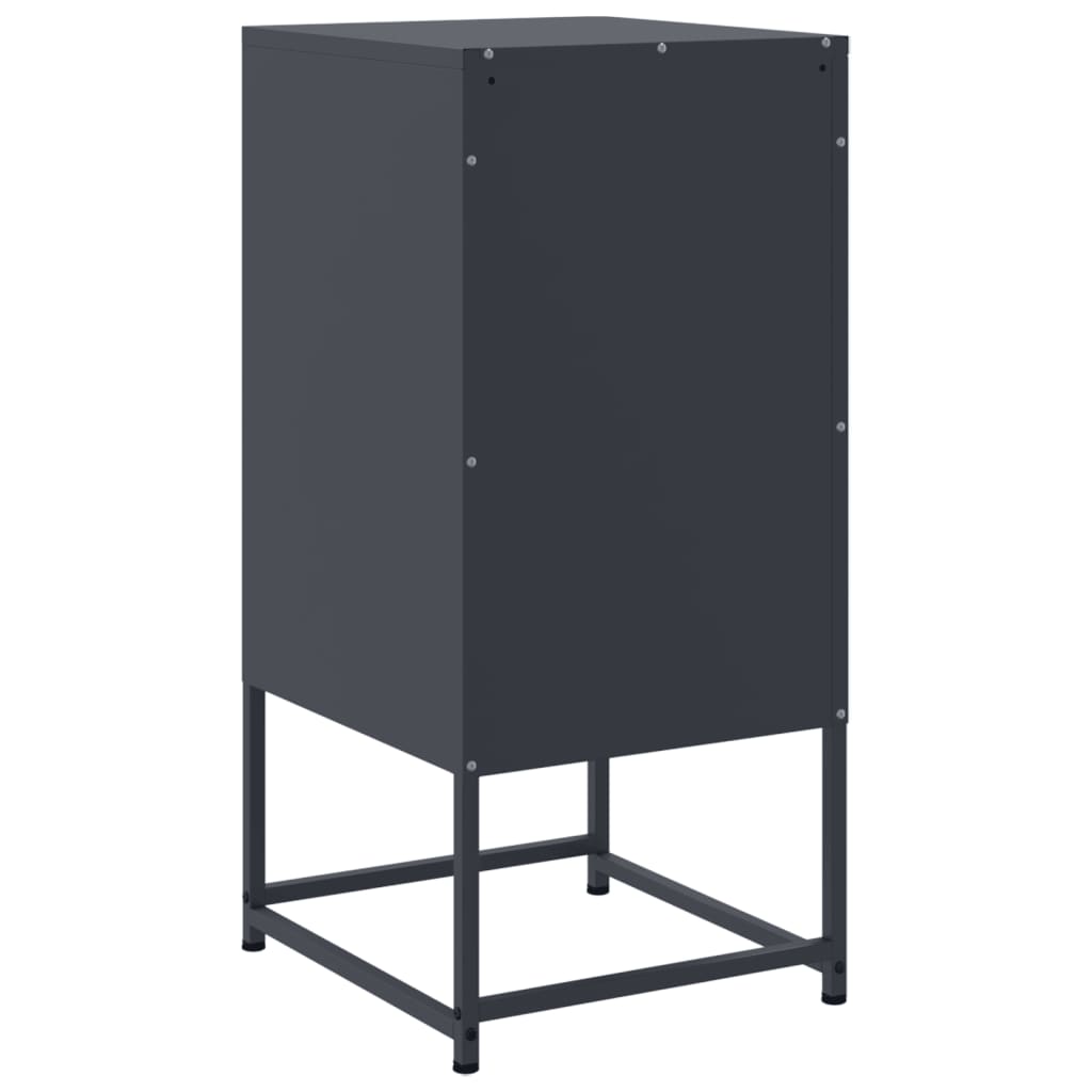 Bedside tables 2 pcs. Anthracite 36x39x78 cm steel