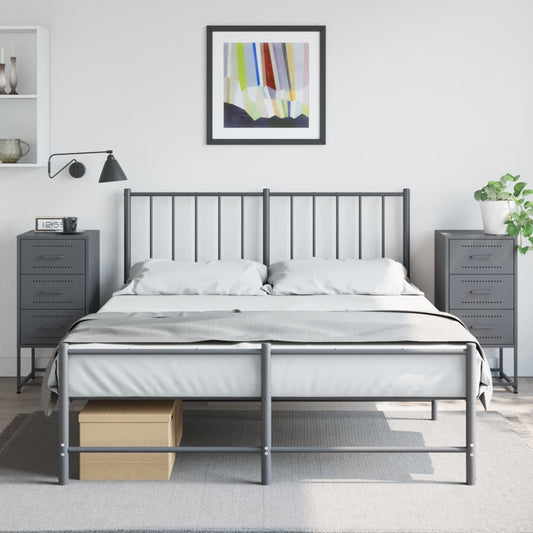 Bedside tables 2 pcs. Anthracite 36x39x78 cm steel