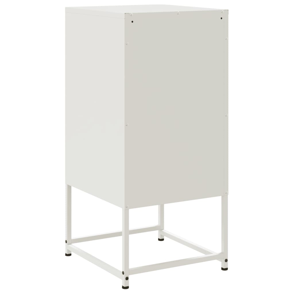 Bedside Table White 36x39x78 cm Steel
