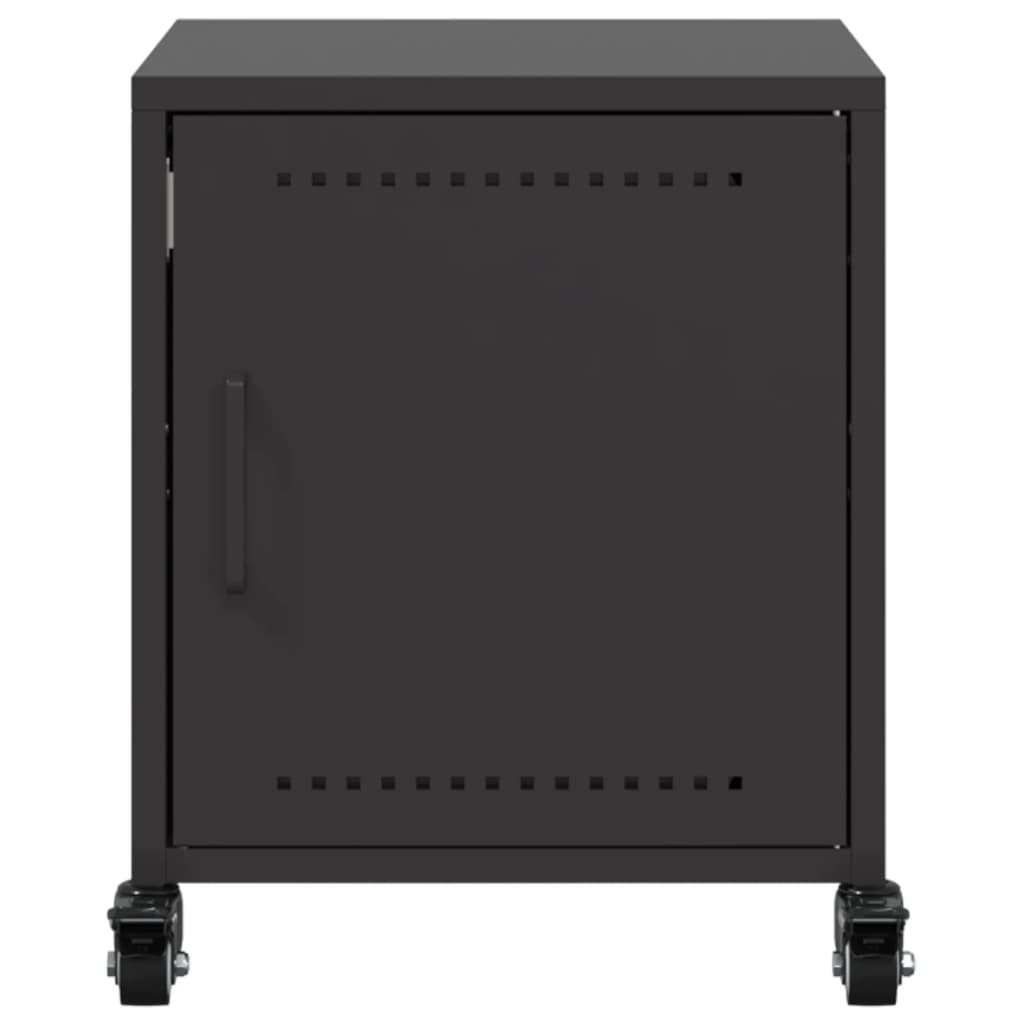 Tables de chevet 2 pcs. Noir 36x39x43,5 cm en acier