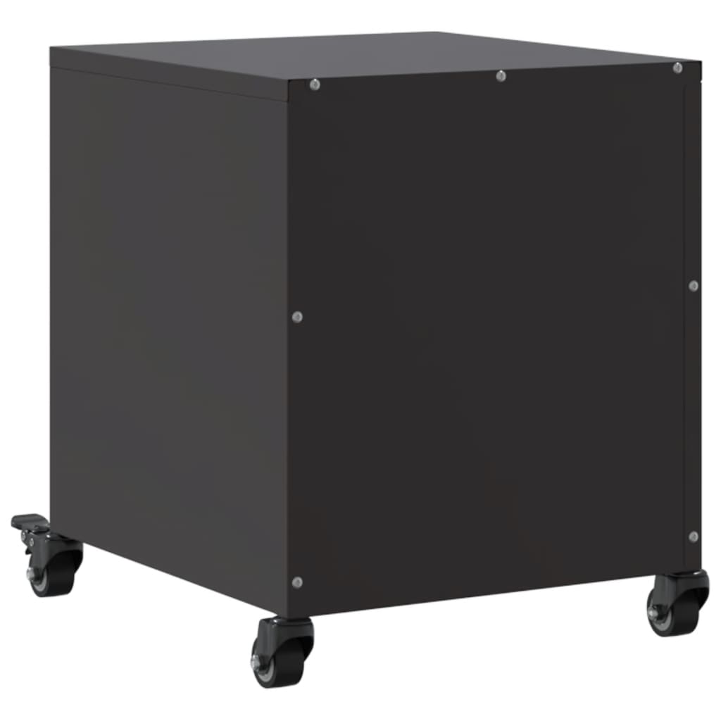 Tables de chevet 2 pcs. Noir 36x39x43,5 cm en acier