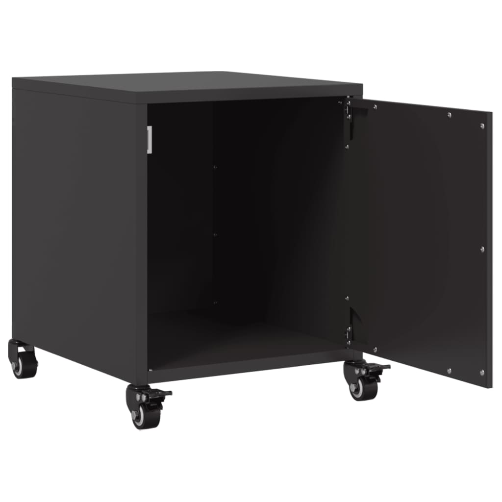 Tables de chevet 2 pcs. Noir 36x39x43,5 cm en acier