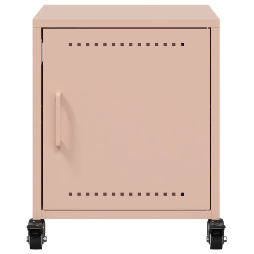 Bedside Table Pink 36x38.5x43.5 cm Steel