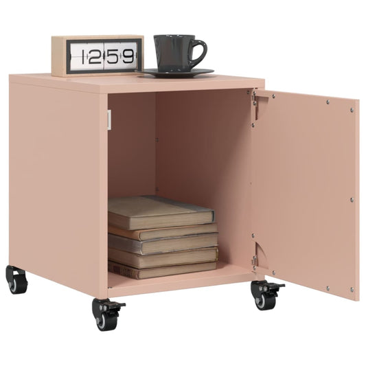 Tables de chevet 2 pcs. Rose 36x39x43,5 cm en acier