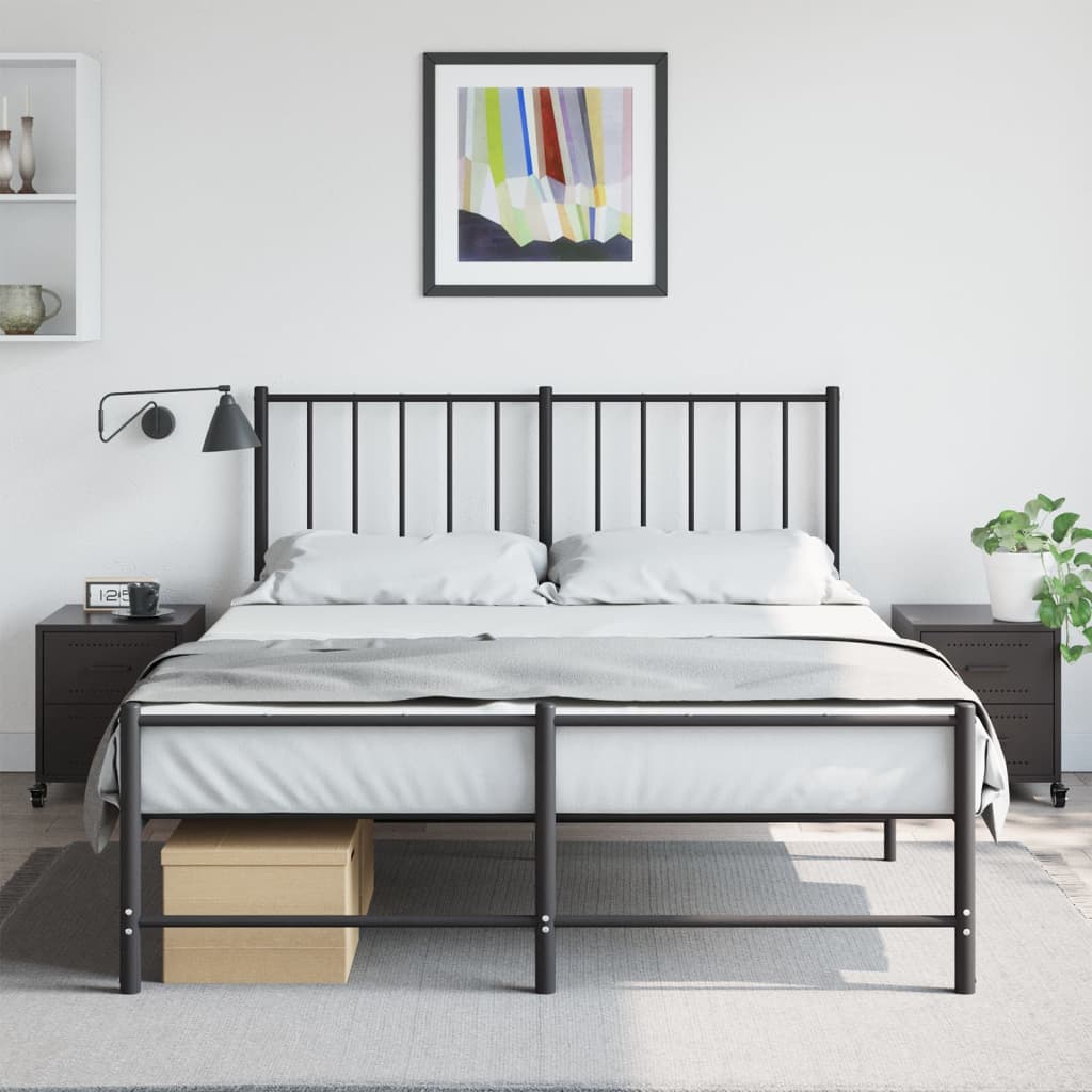Tables de chevet 2 pcs. Noir 36x39x43,5 cm en acier