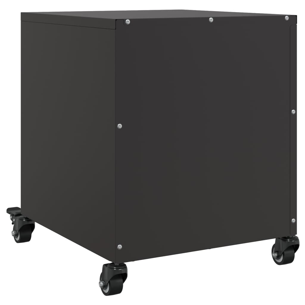 Tables de chevet 2 pcs. Noir 36x39x43,5 cm en acier
