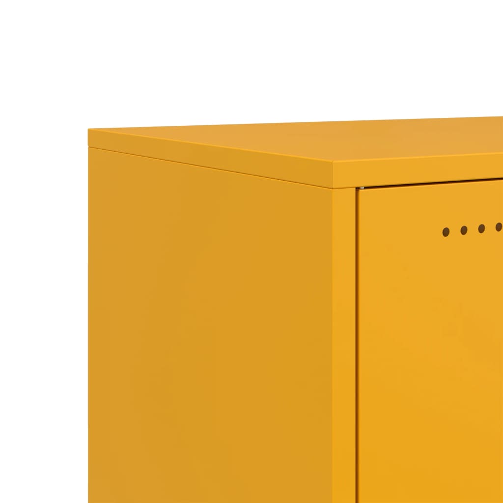 Meuble TV jaune moutarde 100,5x39x43,5 cm en acier