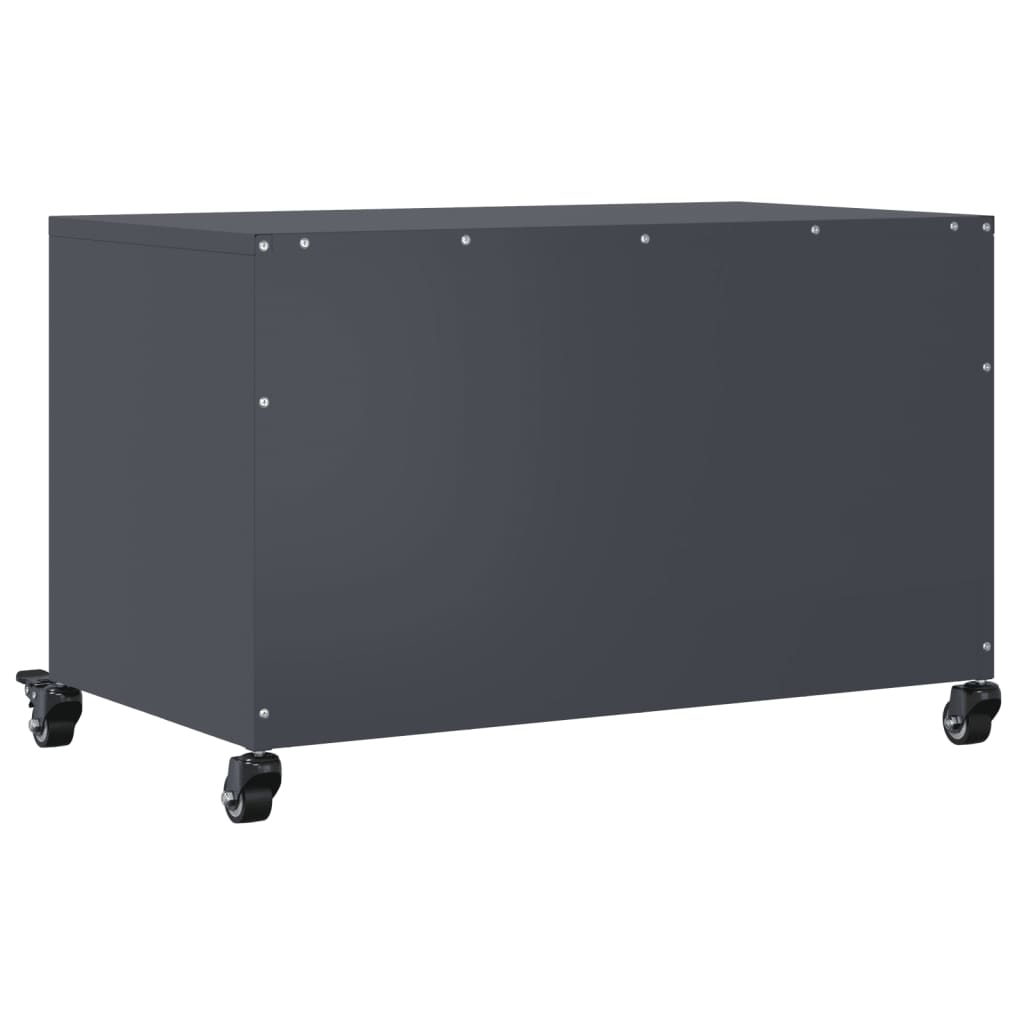 Meuble TV anthracite 68x39x43,5 cm en acier