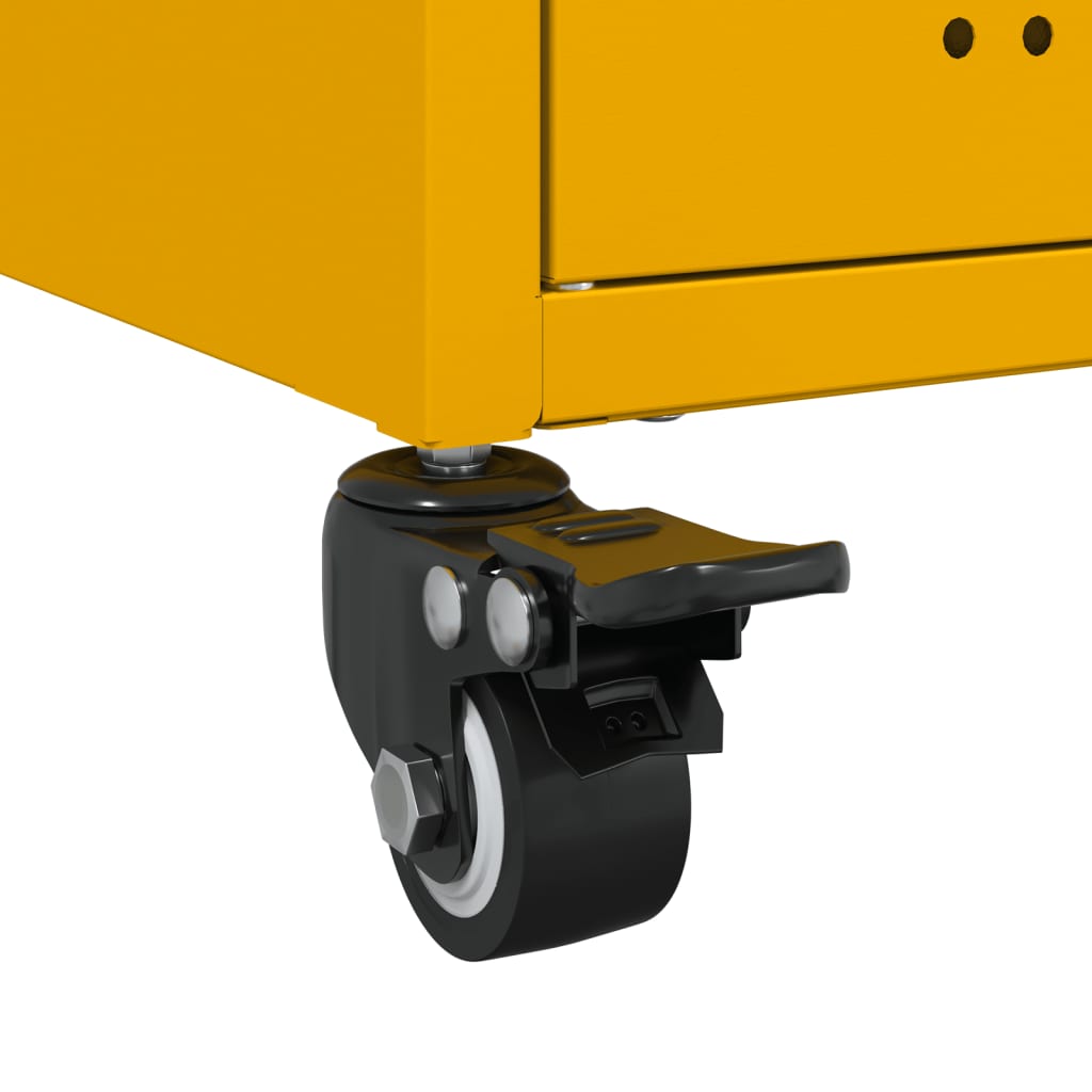 Meuble TV jaune moutarde 100,5x39x43,5 cm en acier