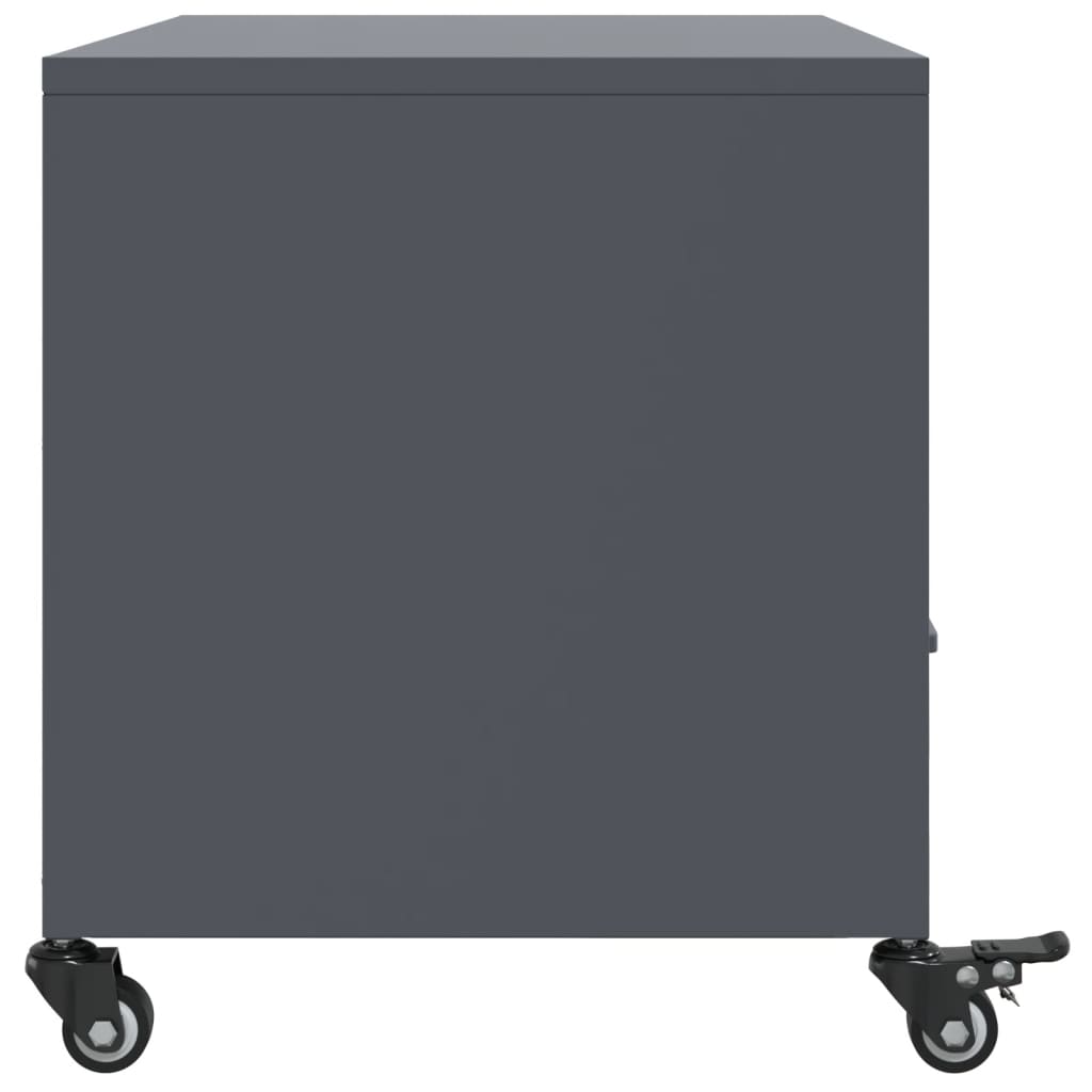 Meuble TV anthracite 68x39x43,5 cm en acier