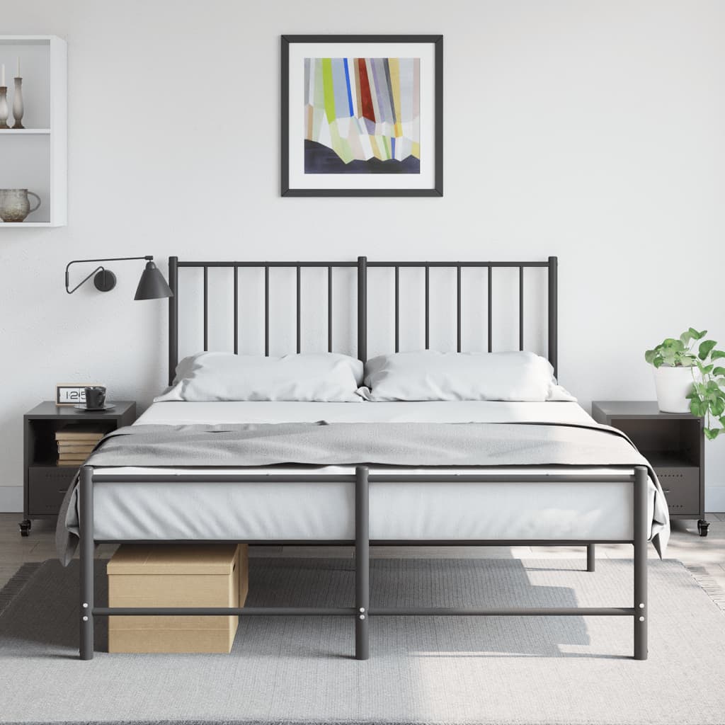 Tables de chevet 2 pcs. Noir 36x39x43,5 cm en acier