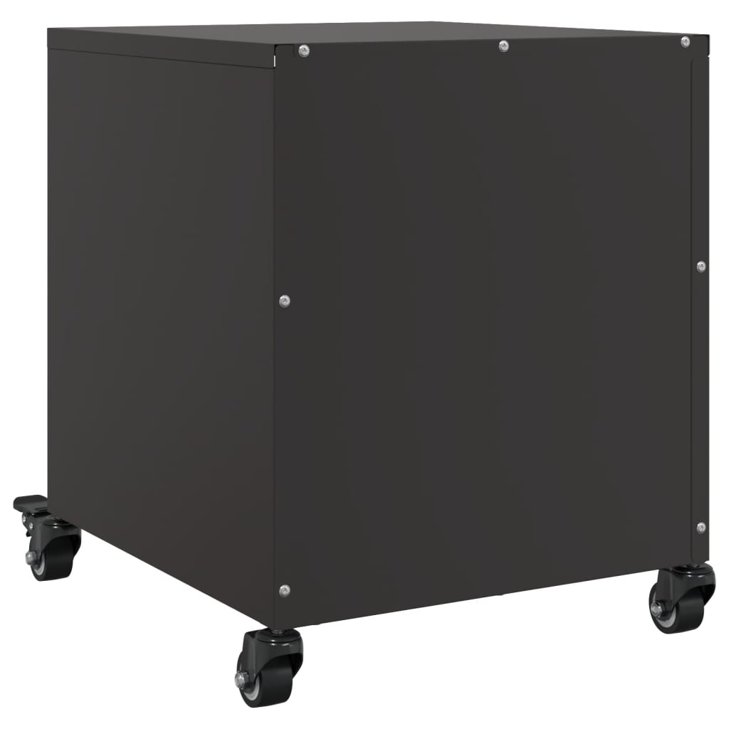 Tables de chevet 2 pcs. Noir 36x39x43,5 cm en acier
