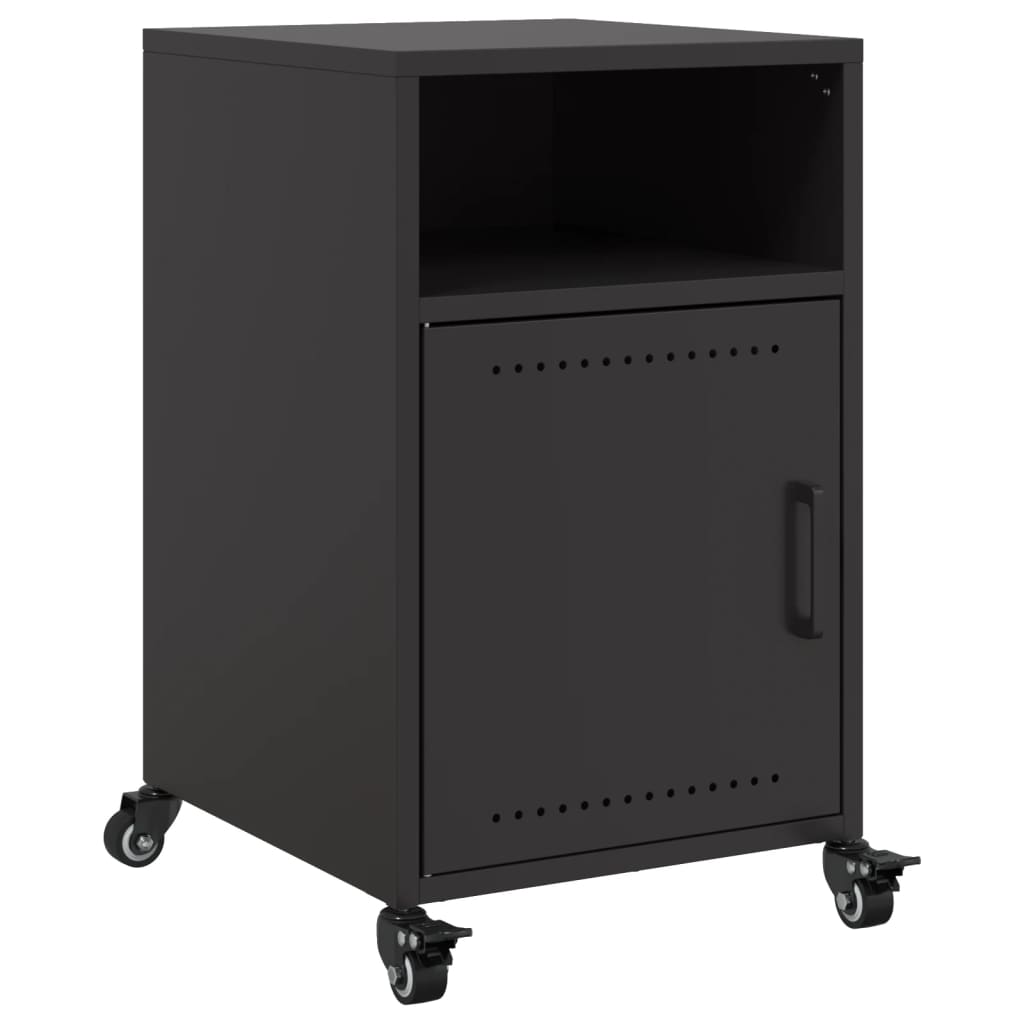Bedside Table Black 36x39x59 cm Steel