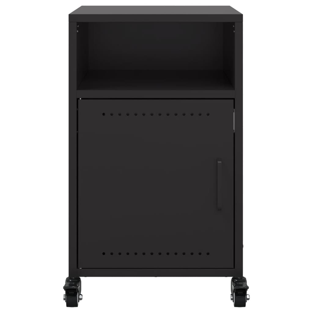 Tables de chevet 2 pcs. Acier noir 36x39x59 cm