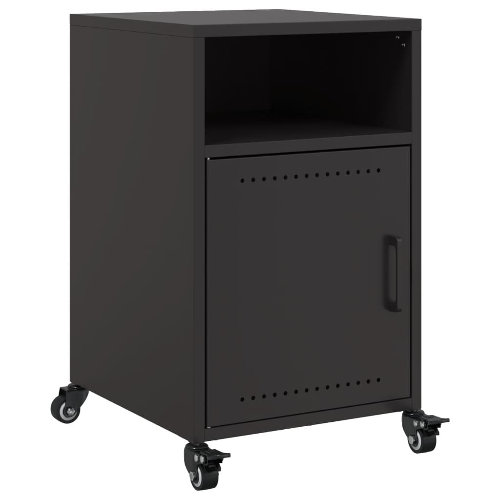Tables de chevet 2 pcs. Acier noir 36x39x59 cm