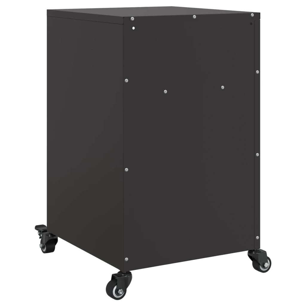 Tables de chevet 2 pcs. Acier noir 36x39x59 cm
