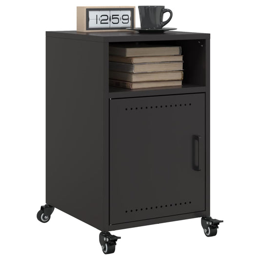 Tables de chevet 2 pcs. Acier noir 36x39x59 cm