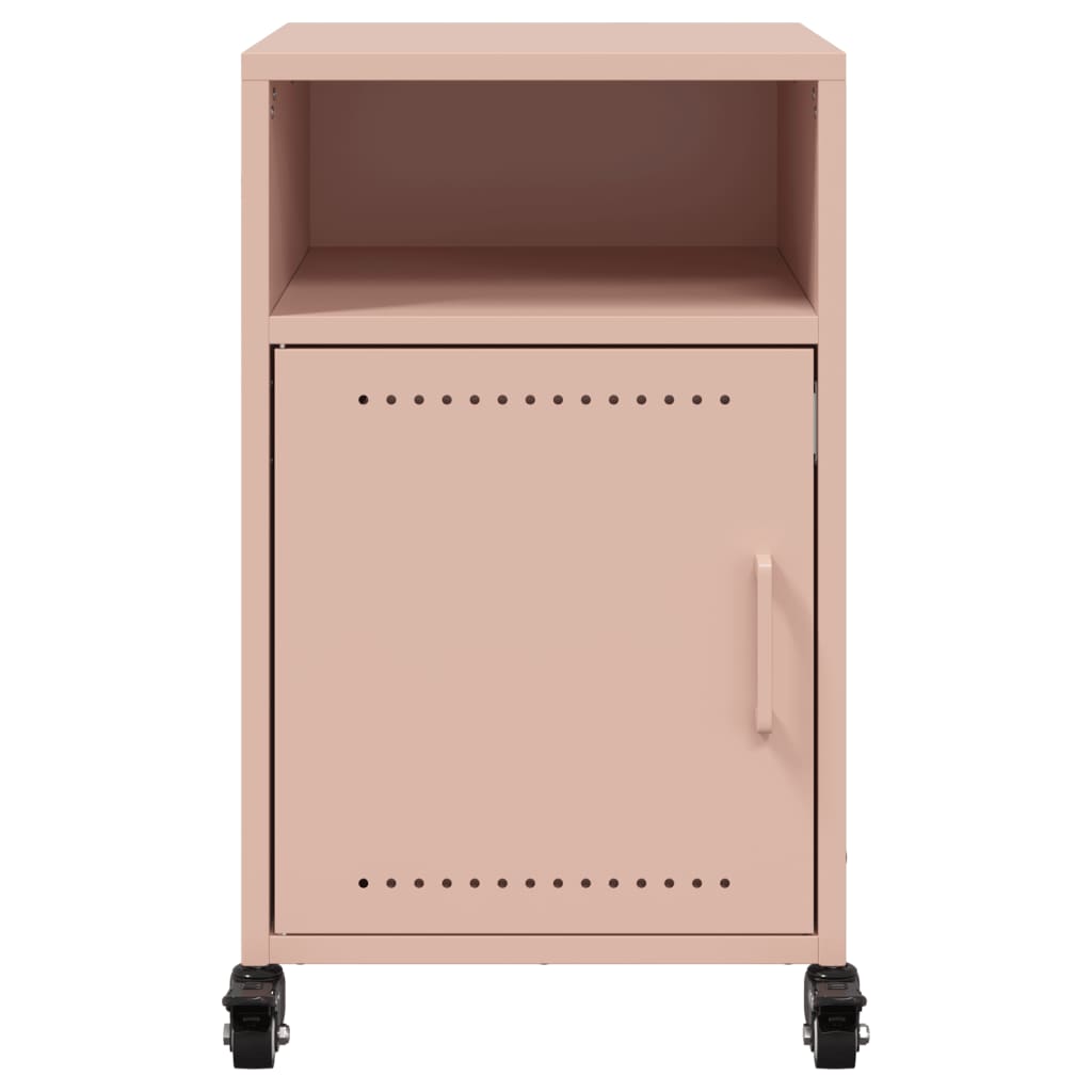 Tables de chevet 2 pcs. Rose 36x39x59 cm en acier