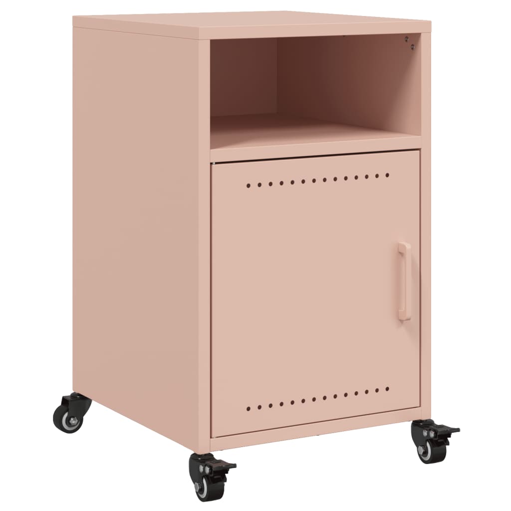Tables de chevet 2 pcs. Rose 36x39x59 cm en acier