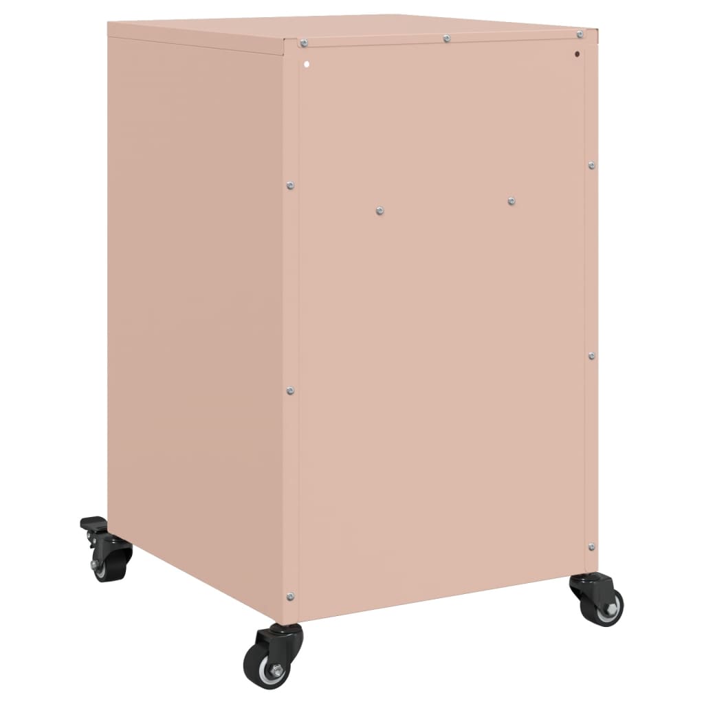 Tables de chevet 2 pcs. Rose 36x39x59 cm en acier