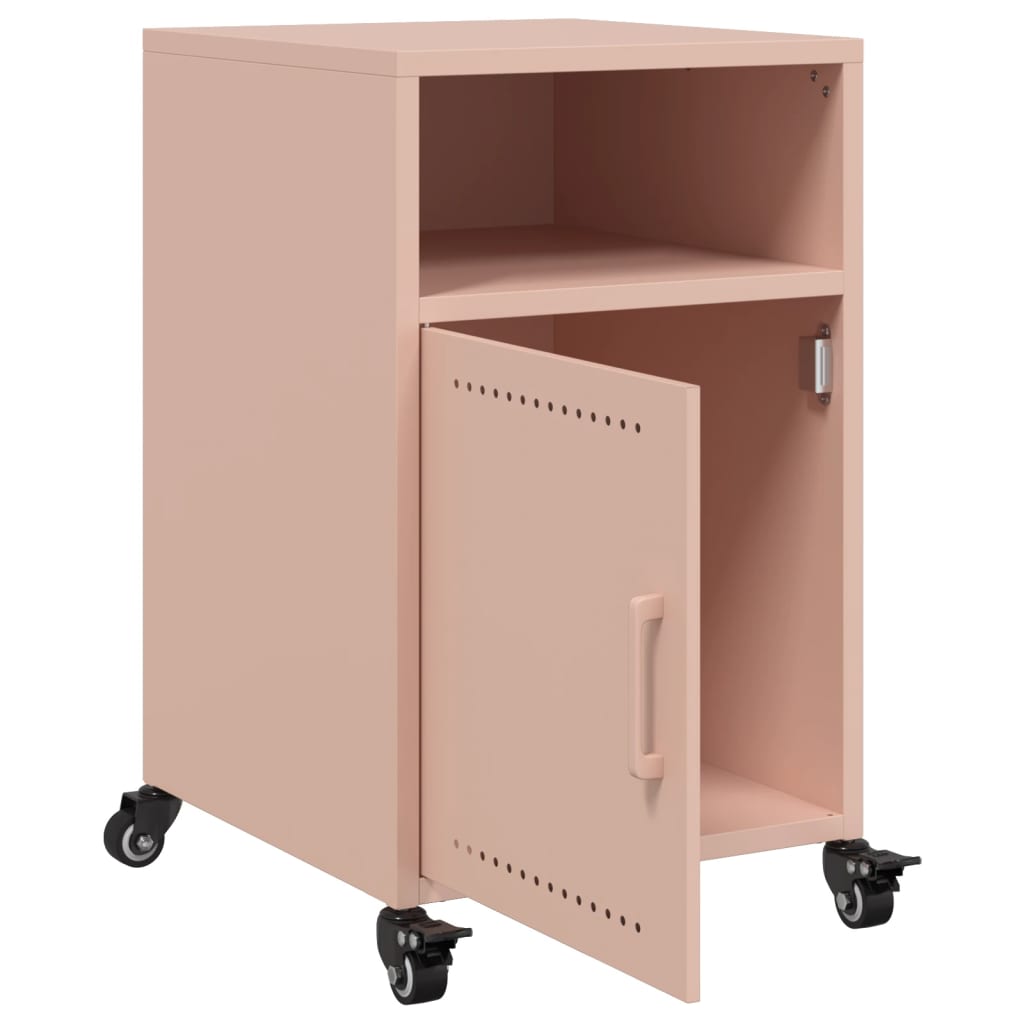 Tables de chevet 2 pcs. Rose 36x39x59 cm en acier