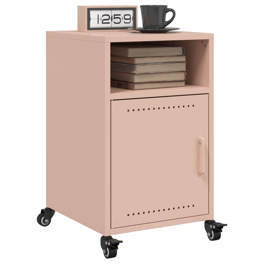 Tables de chevet 2 pcs. Rose 36x39x59 cm en acier