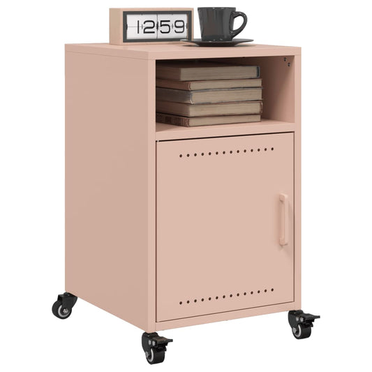 Tables de chevet 2 pcs. Rose 36x39x59 cm en acier