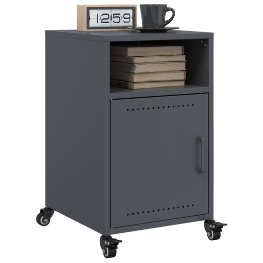 Bedside tables 2 pcs. Anthracite 36x39x59 cm steel