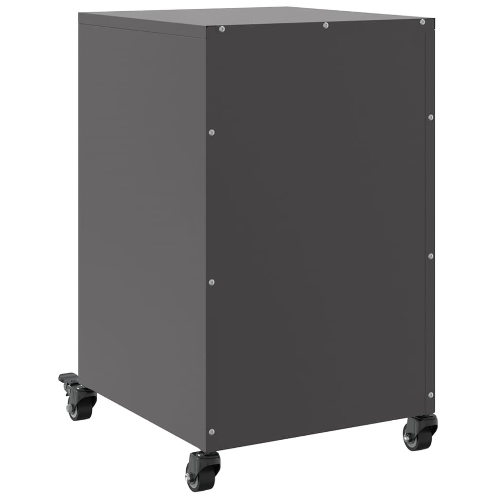 Bedside Table Black 36x39x59 cm Steel