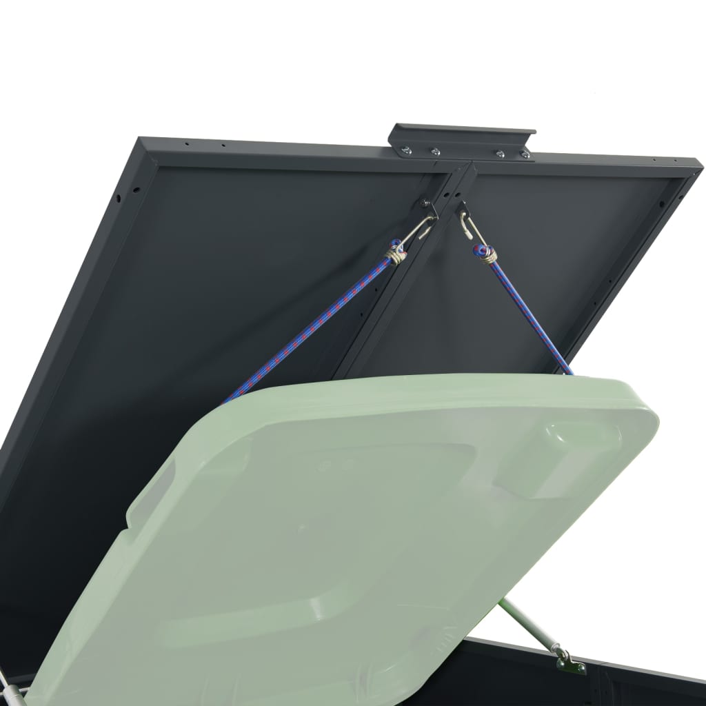 Mülltonnenbox für Einzeltonne Anthrazit 69x79x117 cm Stahl