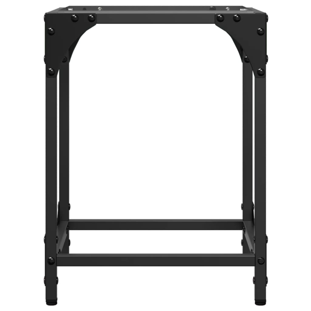 Table basse avec plateau en verre transparent 30x30x40 cm en acier