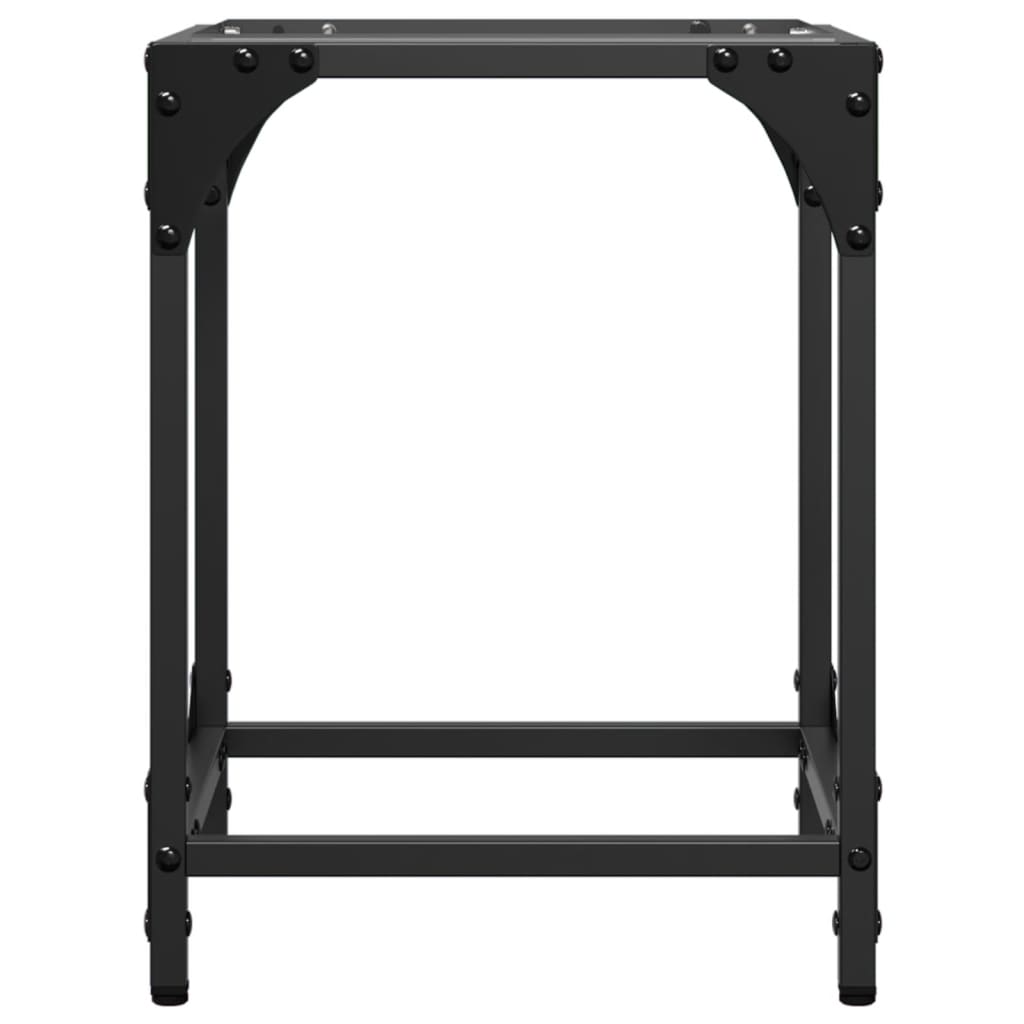 Table basse avec plateau en verre transparent 30x30x40 cm en acier