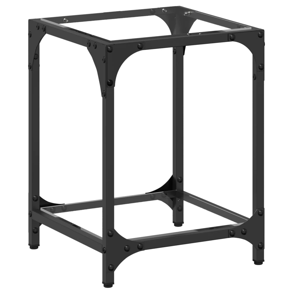 Table basse avec plateau en verre transparent 30x30x40 cm en acier