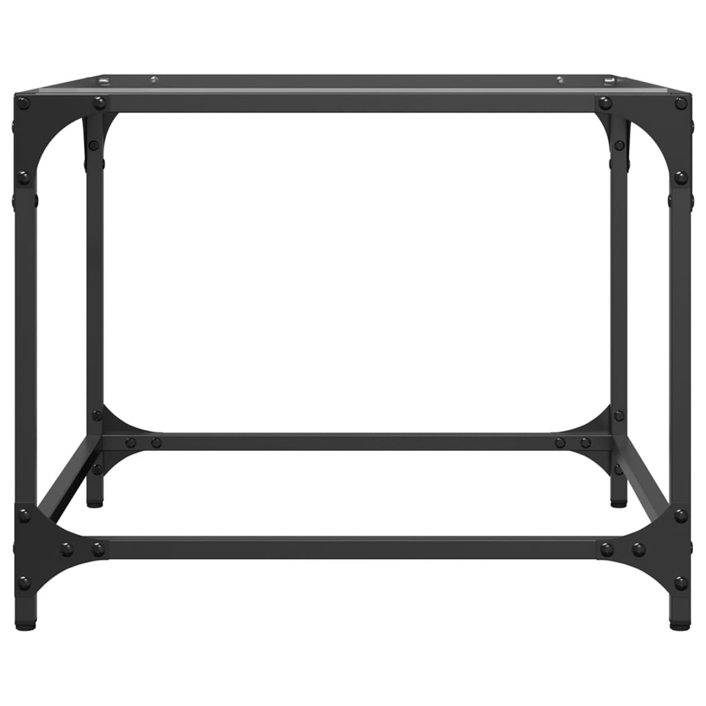 Table basse avec plateau en verre transparent 50x50x40 cm en acier